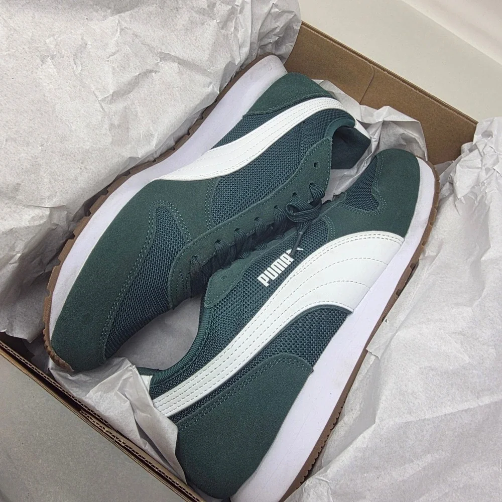 Puma ST Miler Sneakers Mens Size 9 Green White Gum New 401622-08 SoftFoam Shoes